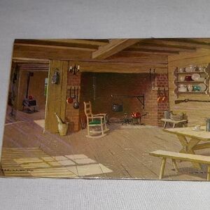 Vintage D.A.C. NY Litho No 5721 Kitchen Picture & No 5720 Dog Fireplace Picture